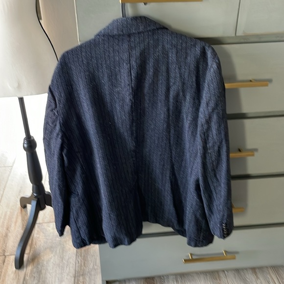 John varvatos wool jacket size 50 / large. Gray stripped - Picture 3 of 10